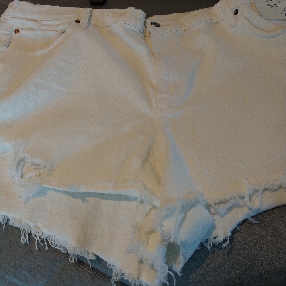 Abercrombie & Fitch The Cutoff Short High Rise White Plus size 35 - Picture 9 of 11